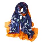 Aara Ultra Light Floral Large Silk Scarf Wrap