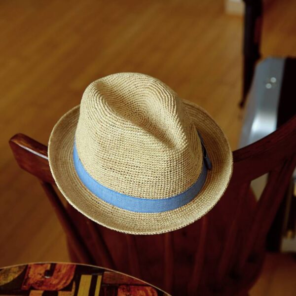 Gabi Raffia Crochet Fedora Hat - Image 3