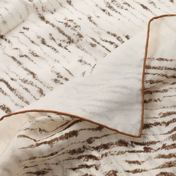 Aletta Striped Large Square Silk Scarf - Image 5