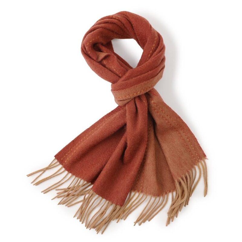 Deva Reversible Cashmere Scarf - Chili Red - Image 5
