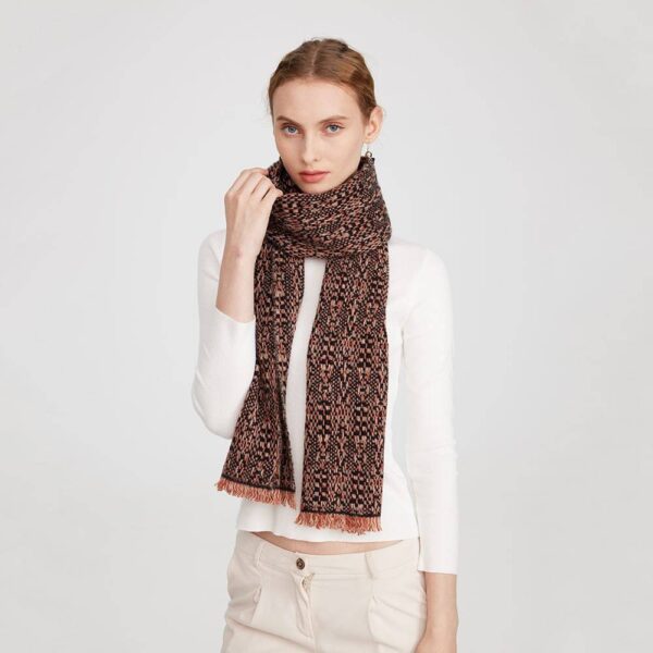 Jan Pure Cashmere Space-dyed Scarf - Black - Image 3
