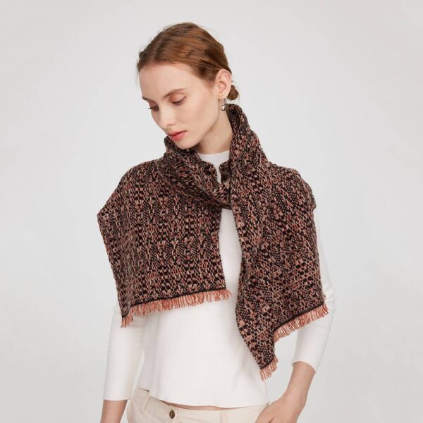 Jan Pure Cashmere Space-dyed Scarf - Black - Image 4