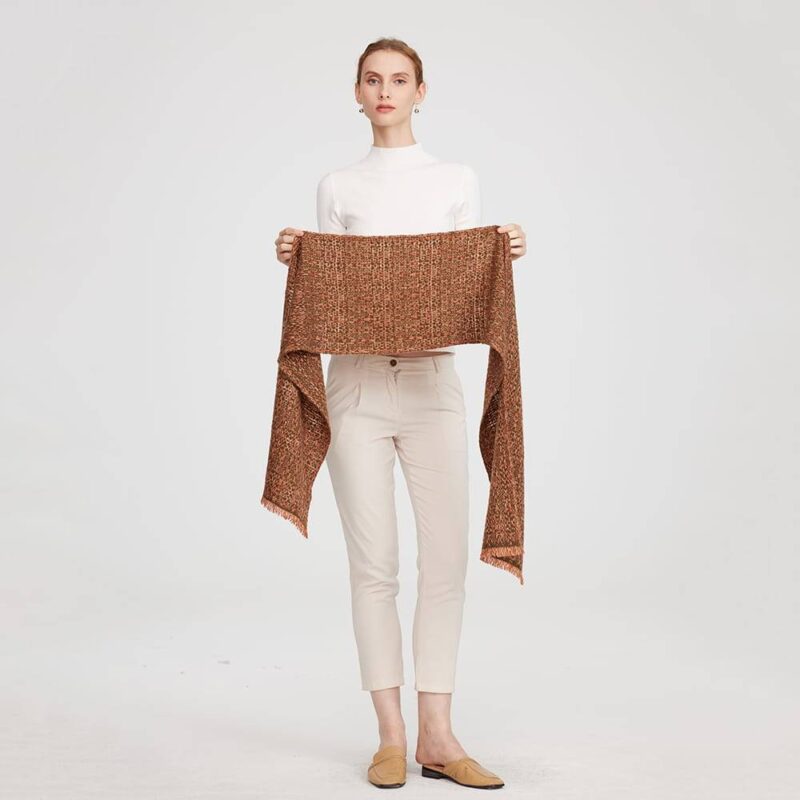 Jan Pure Cashmere Space-dyed Scarf - Olive Green - Image 2