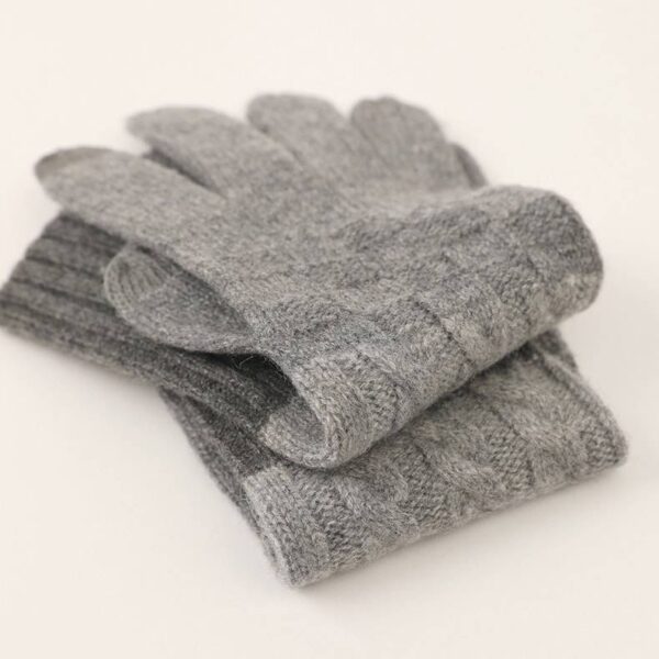 Sopa Pure Cashmere Color Block Touch Screen Gloves - Image 6