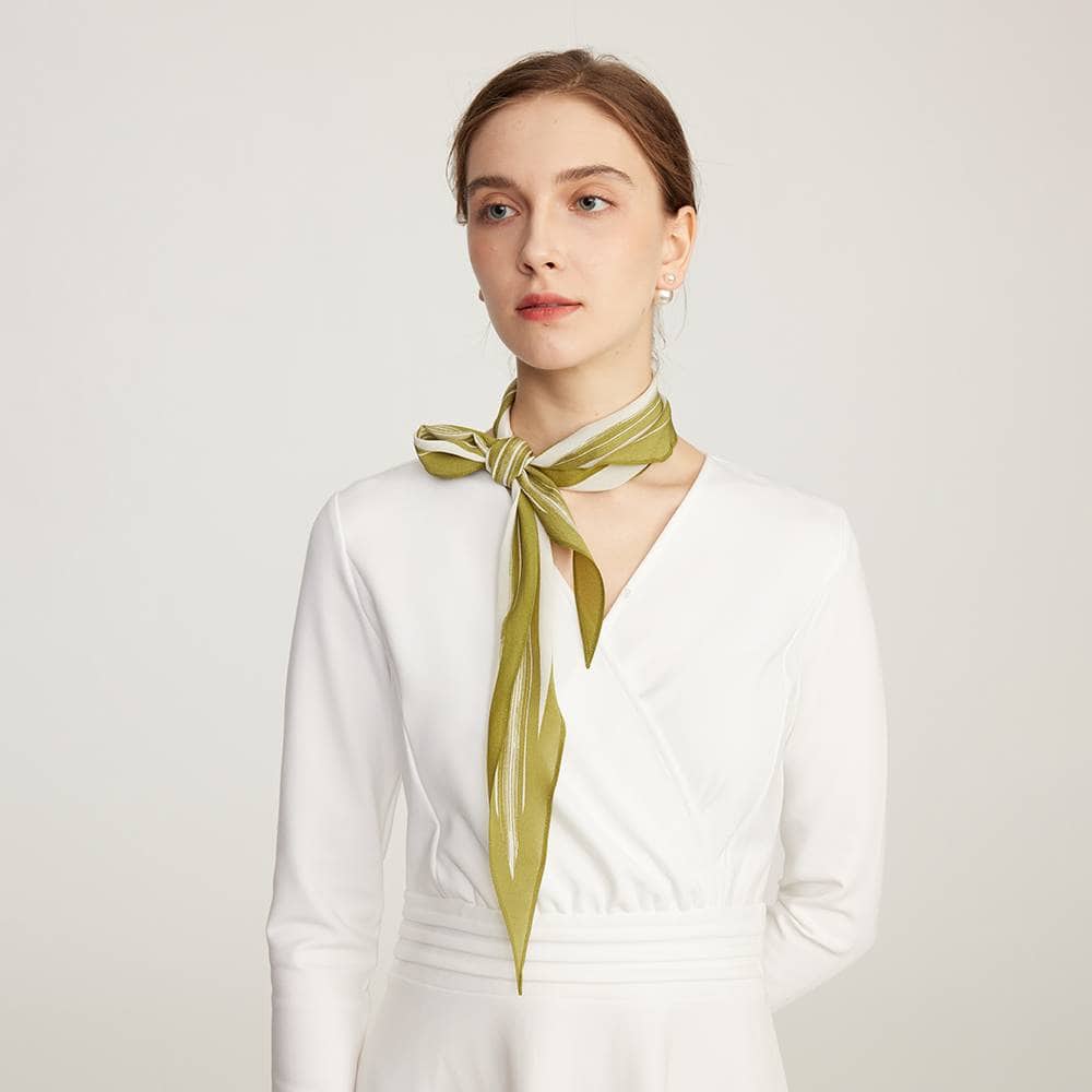 Ike Striped Neckerchief Silk Scarf