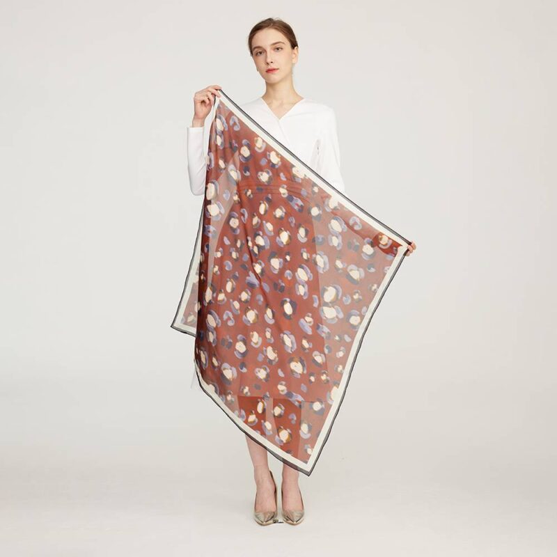 Shila Floral Square Silk Scarf - Image 2