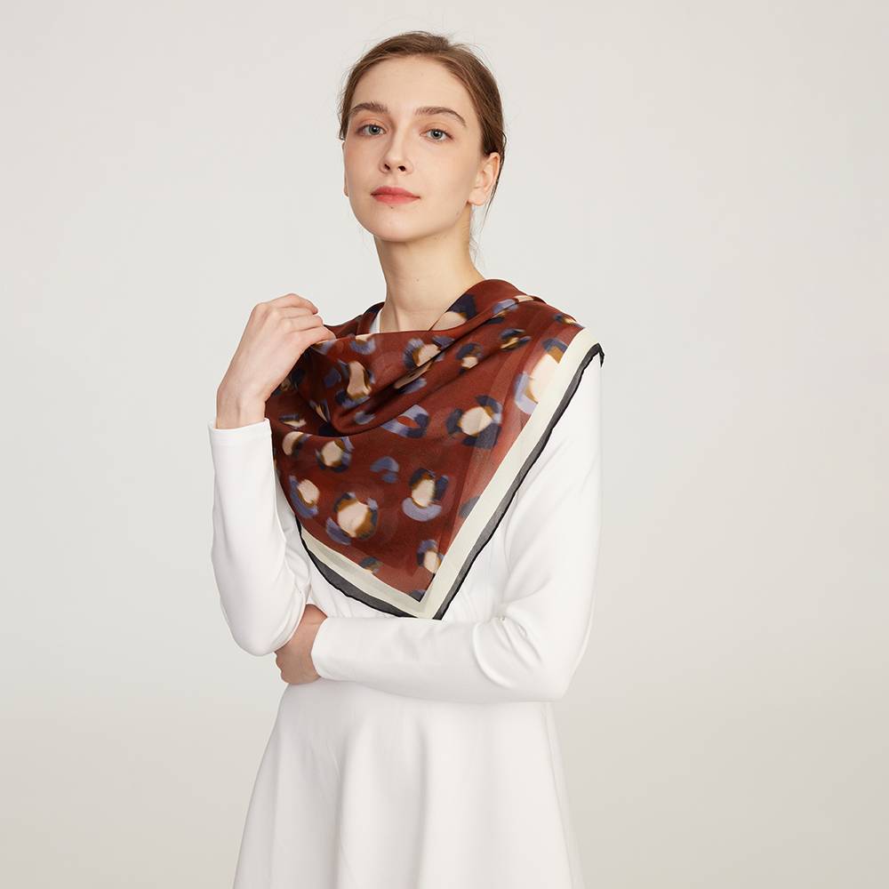 Shila Floral Square Silk Scarf
