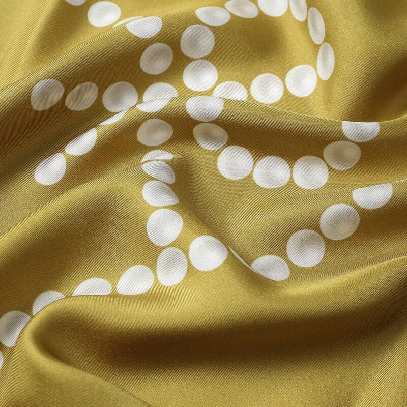Roi Pearl Print Square Silk Scarf - Image 8
