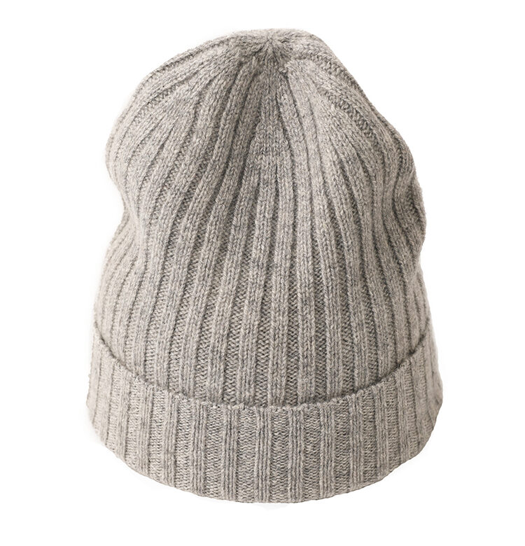 Brinly Pure Cashmere Ribbed Beanie - Image 5