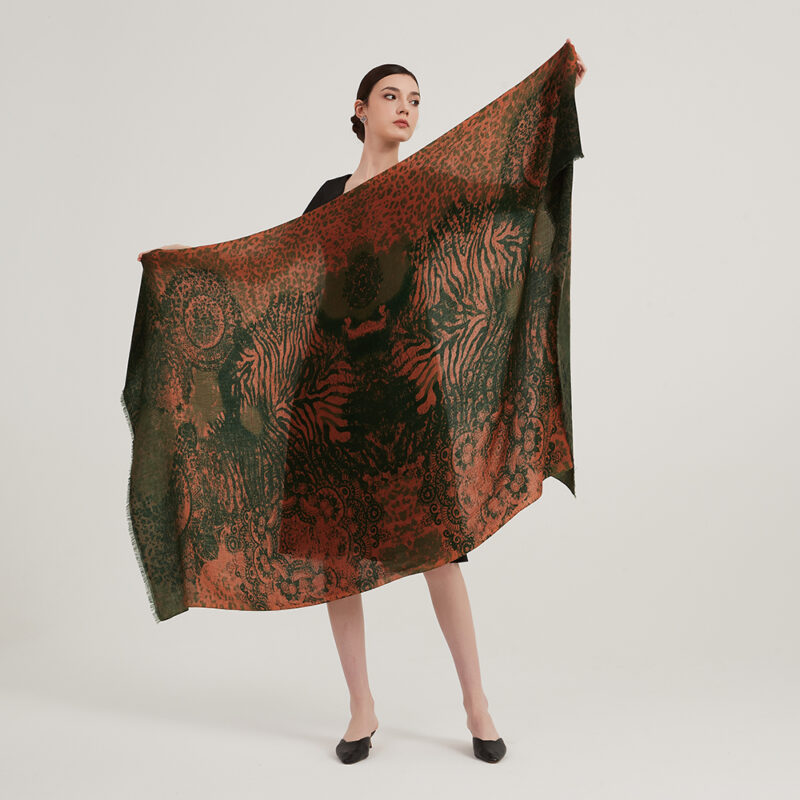 Amina Featherlight Wool Scarf Wrap - Image 2