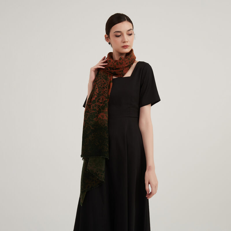 Amina Featherlight Wool Scarf Wrap - Image 4