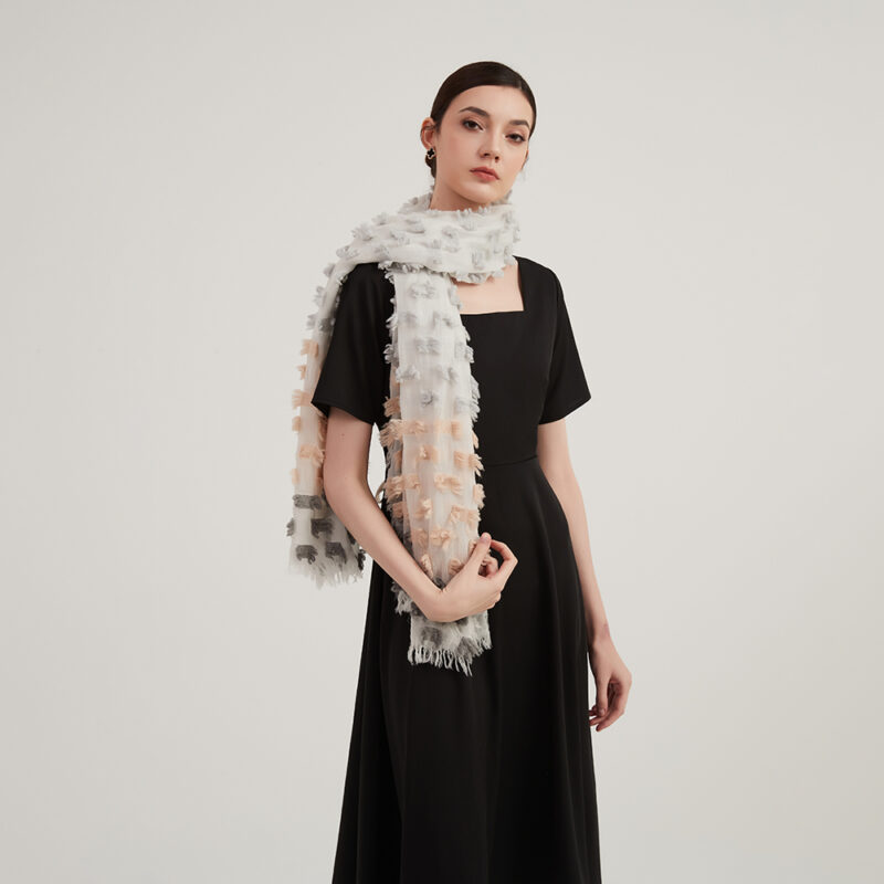 Deena Wool Featherlight Scarf Wrap - Image 5