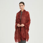 Elia Featherlight Lambswool Scarf Wrap - Burgundy