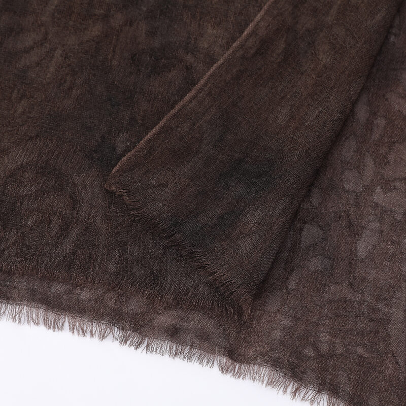 Elia Featherlight Lambswool Scarf Wrap - Dark Brown - Image 7