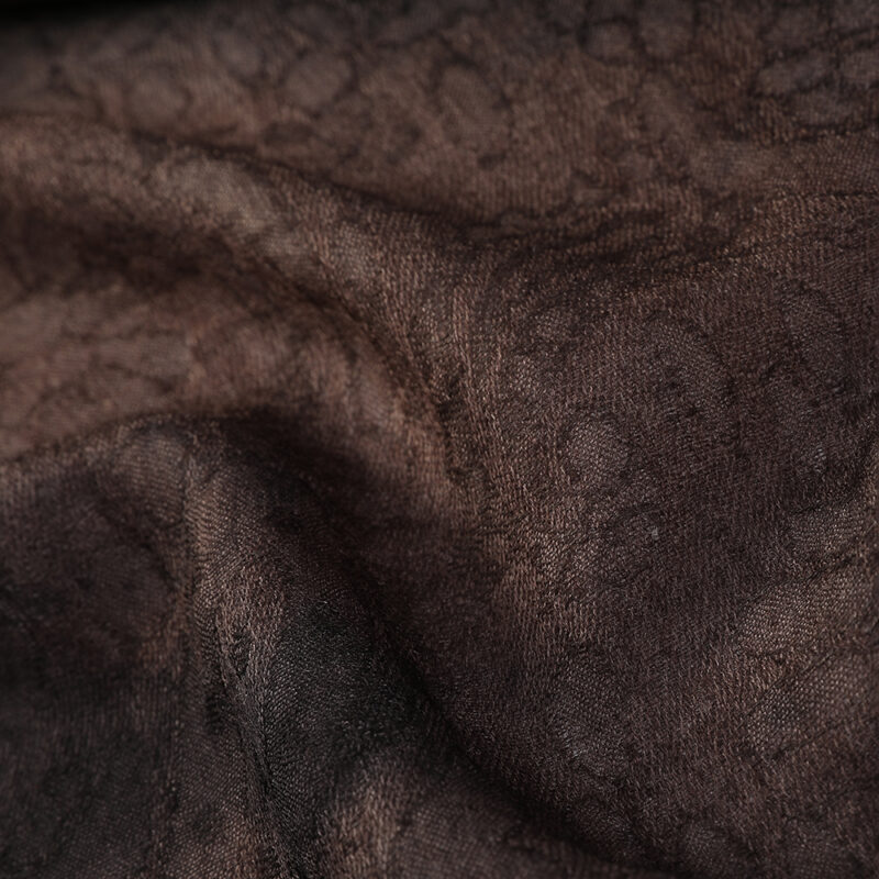 Elia Featherlight Lambswool Scarf Wrap - Dark Brown - Image 5