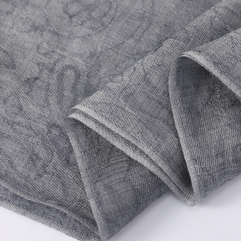 Elia Featherlight Lambswool Scarf Wrap - Dark Grey - Image 6