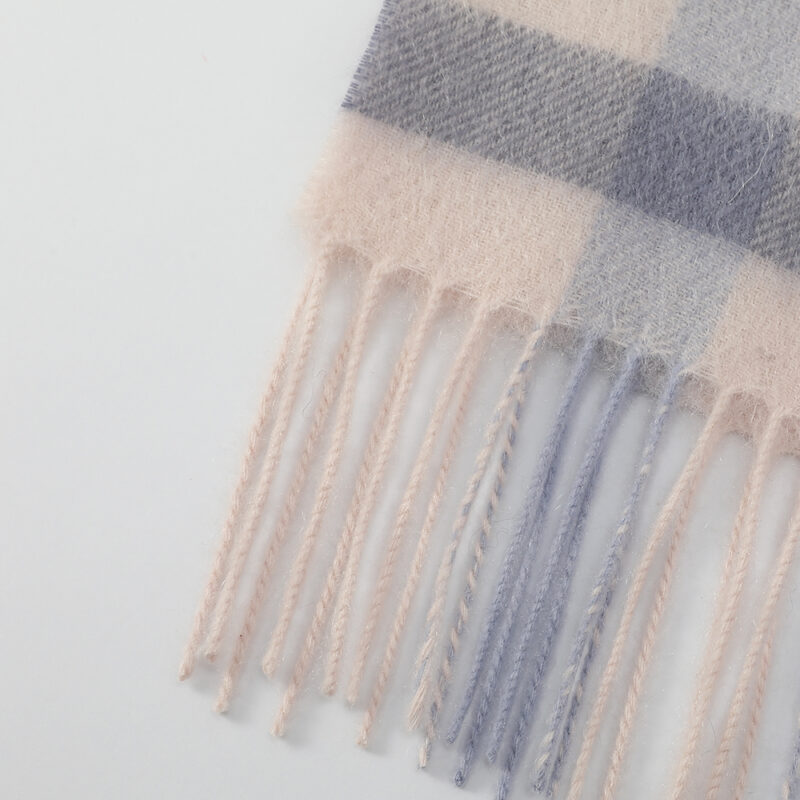 Cora Check Cashmere Scarf - Image 7