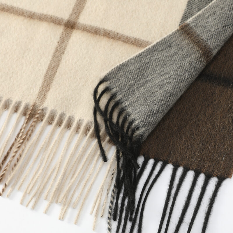 Elsa Check Cashmere Scarf - Image 6