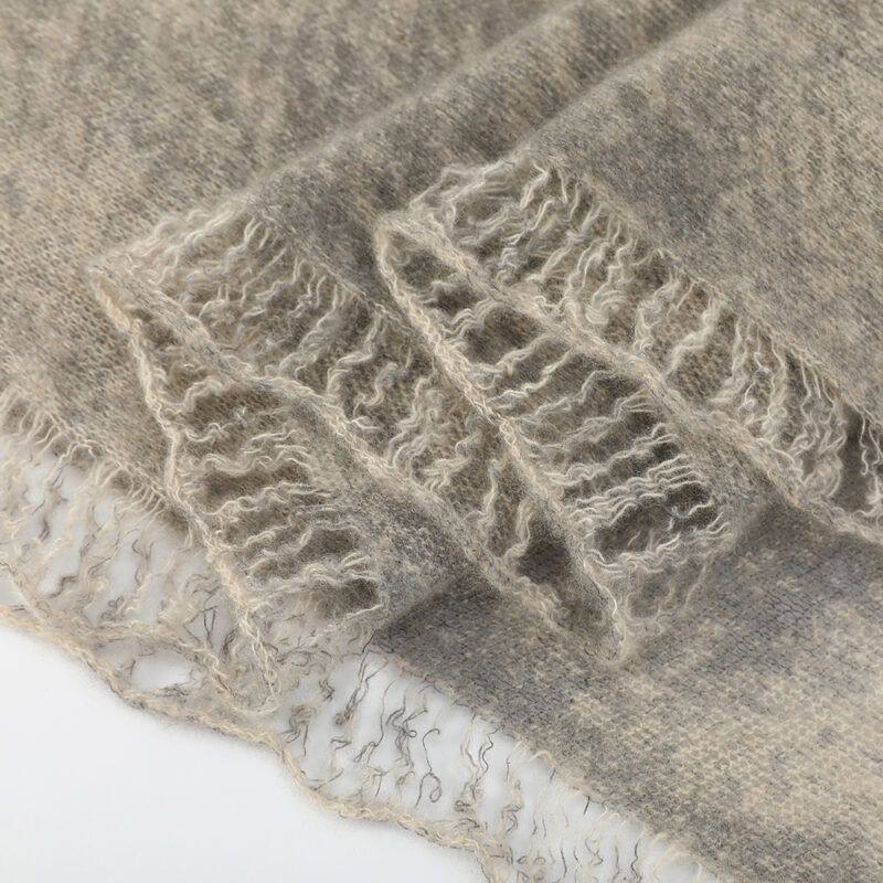 Eileen Cloudlight Cashmere Scarf Wrap - Taupe - Image 6