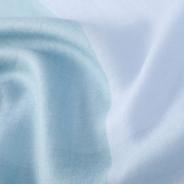 Celia Featherlight Lambswool Scarf Wrap - Sky Blue - Image 5