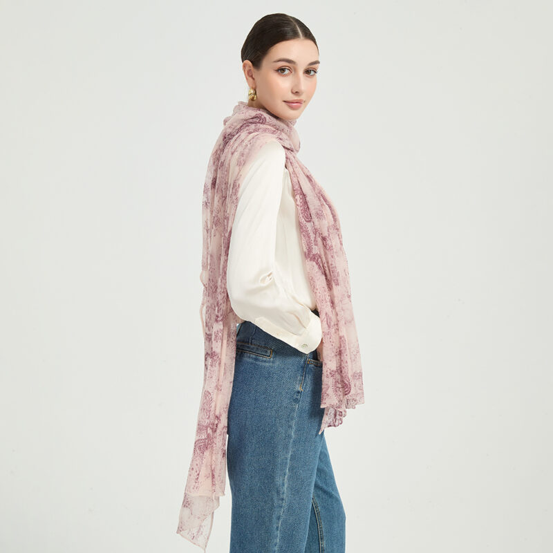 Aisha Featherlight Cashmere Scarf Wrap - Image 4
