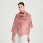 Fiona Featherlight Lambswool Scarf Wrap - Light Red