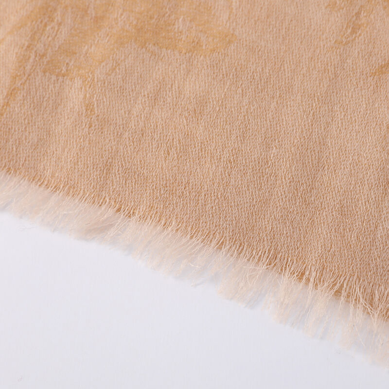 Fiona Featherlight Lambswool Scarf Wrap - Camel - Image 7