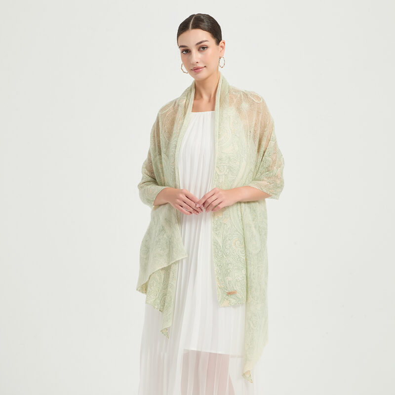 Dana Cloudlight Cashmere Scarf Wrap - Green - Image 3