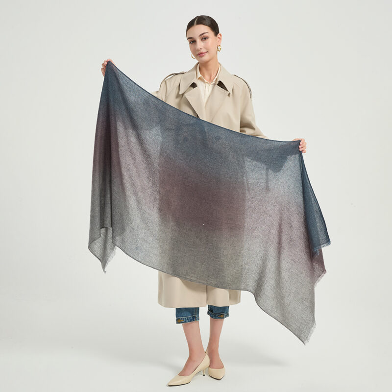 Kiana Cashmere Scarf Wrap - Blue - Image 2