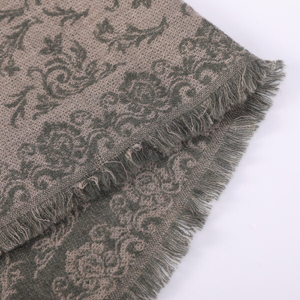 Kamal Featherlight Cashmere Scarf Wrap - Green - Image 6