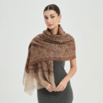 Kamal Featherlight Cashmere Scarf Wrap - Brown