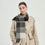 Reya Check Cashmere Scarf