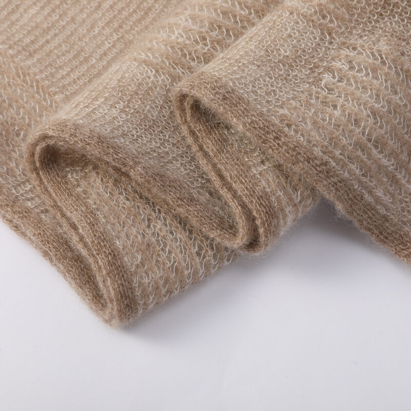 Elora Airweave Cashmere Scarf - Khaki - Image 7