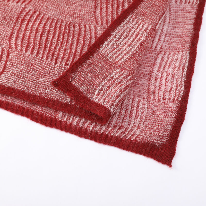 Elora Airweave Cashmere Scarf - Burgundy - Image 6