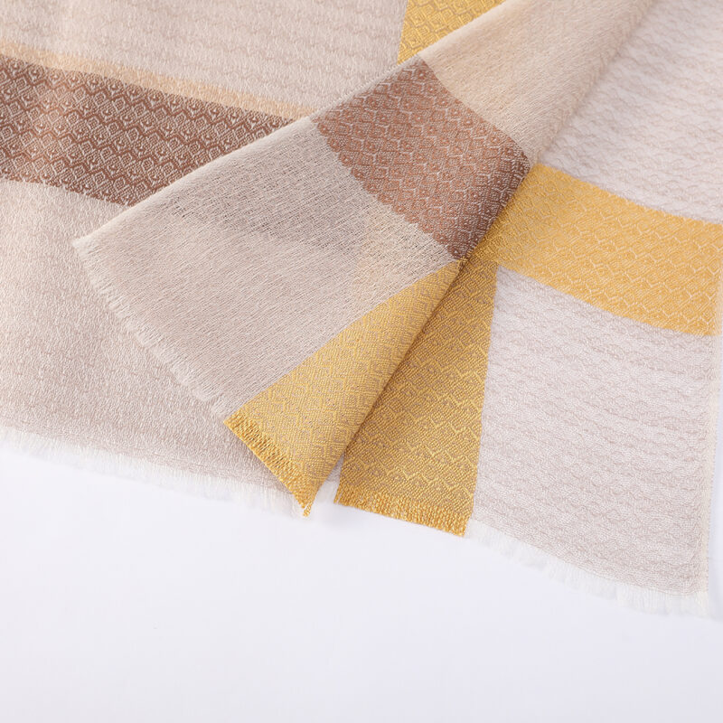 Melina Featherlight Cashmere Scarf Wrap - Almond - Image 7