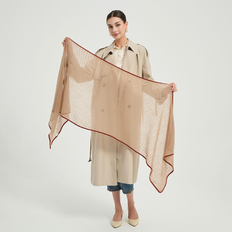Vella Airweave Cashmere Scarf - Camel - Image 2