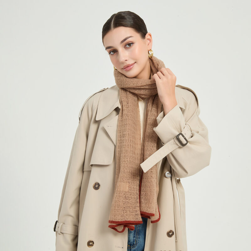 Vella Airweave Cashmere Scarf - Camel - Image 4