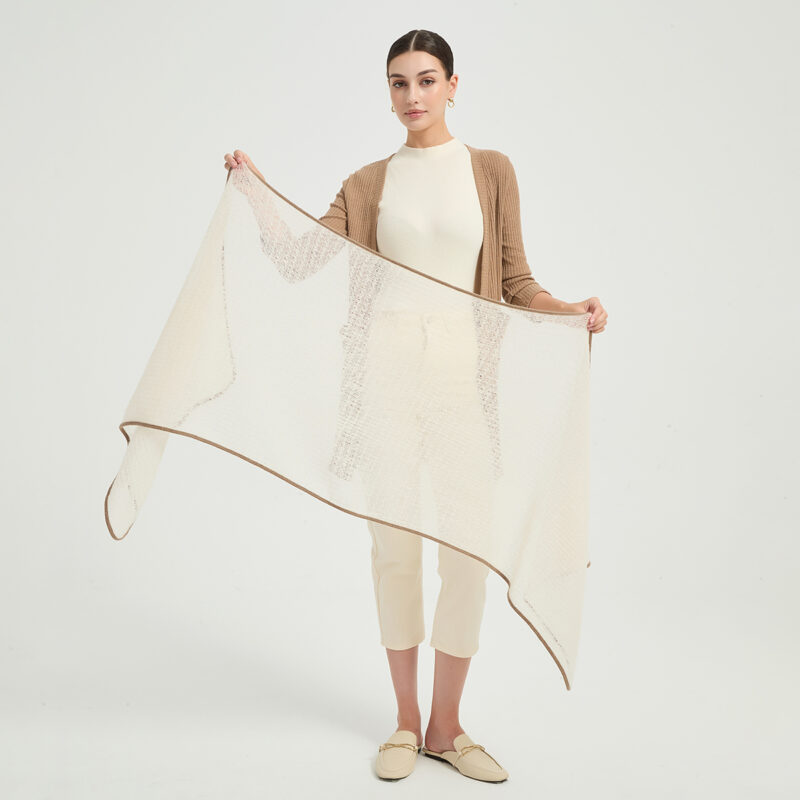 Vella Airweave Cashmere Scarf - White - Image 2