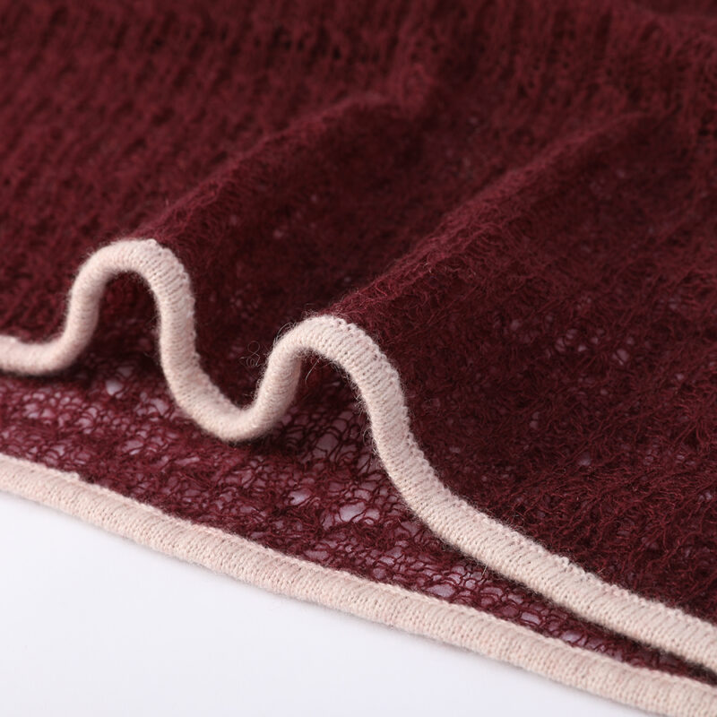 Vella Airweave Cashmere Scarf - Burgundy - Image 7