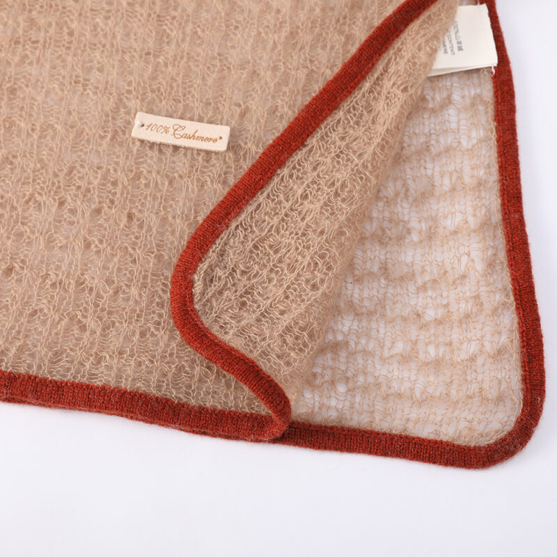 Vella Airweave Cashmere Scarf - Camel - Image 7